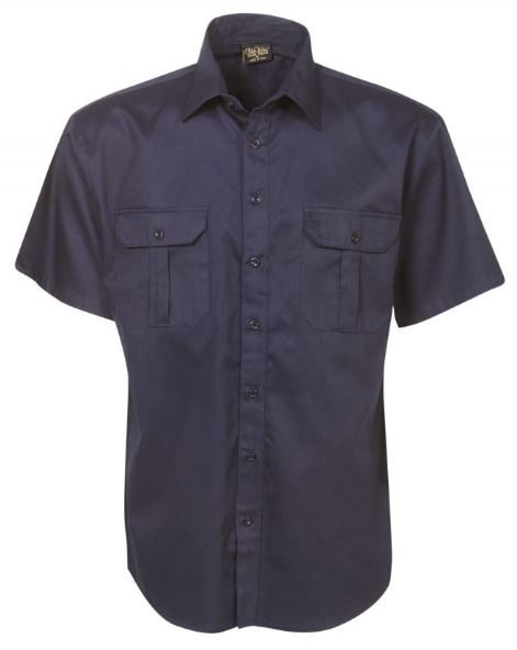 Buy C04-Cotton Drill Work Shirt Navy at Best Price - AJ Safety